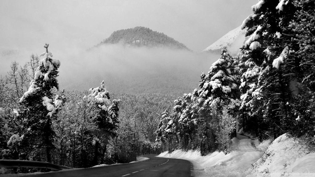 Download Silence And Stillness On A Winter Road Wallpapers ...
