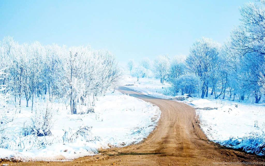 23+ Best HD Gorgeous Winter Road Wallpapers