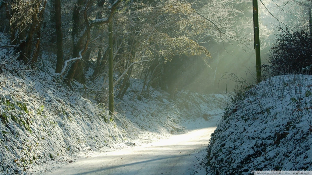 Download Road Turn Winter Wallpapers 1920x1080