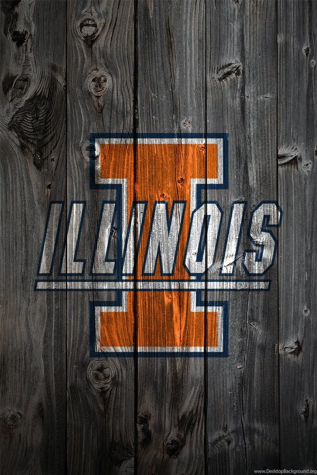 Illinois Fighting Illini Wood iPhone 4 Backgrounds