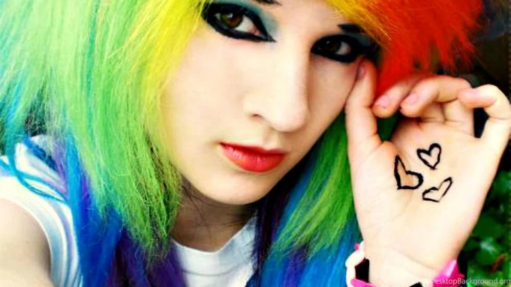 Emo Rainbow Girl HD Wallpapers Stylish HD Wallpapers