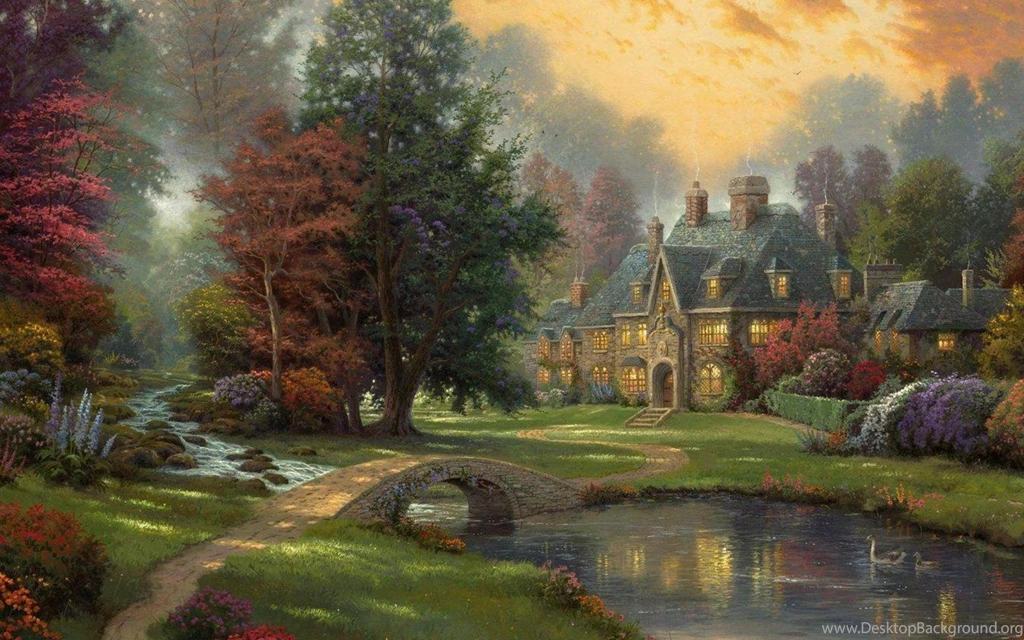 Download Thomas Kinkade Autumn Wallpapers High Quality