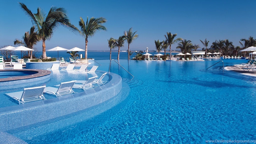 Seaside Swimming Pool, Palm Tree, World, 1920x1080 HD Wallpapers ...