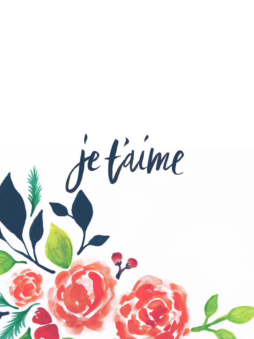 FREE DESKTOP ART // No. 4   "Je T'aime" — Holley Maher   Blog