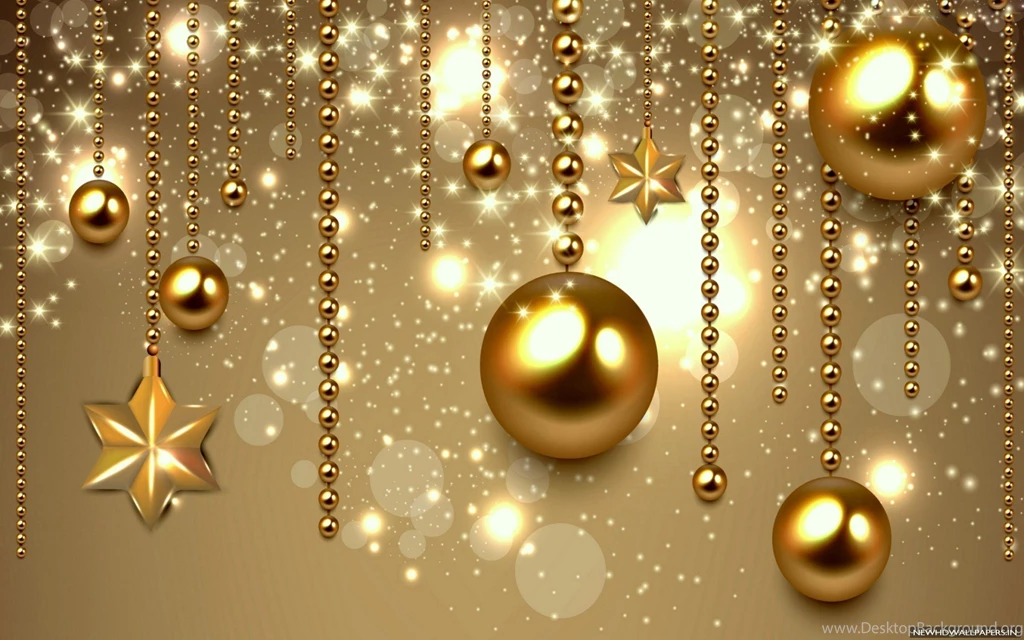 Golden Balls Bokeh Christmas HD Wallpapers