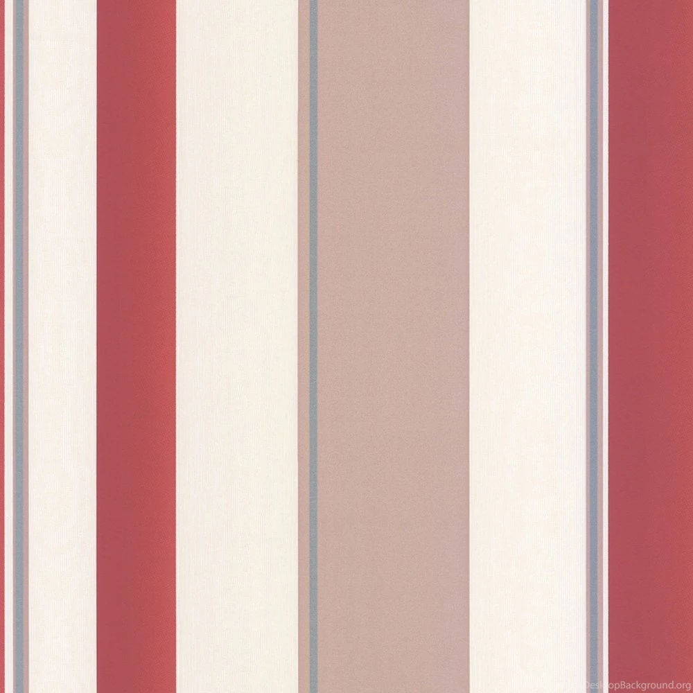 Erismann Poppy Striped Wallpapers Red Taupe Cream 8995 42 ...