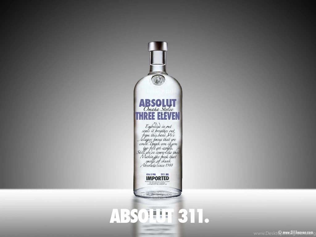 311 Absolut Bottle 311 Wallpapers (54053) Fanpop