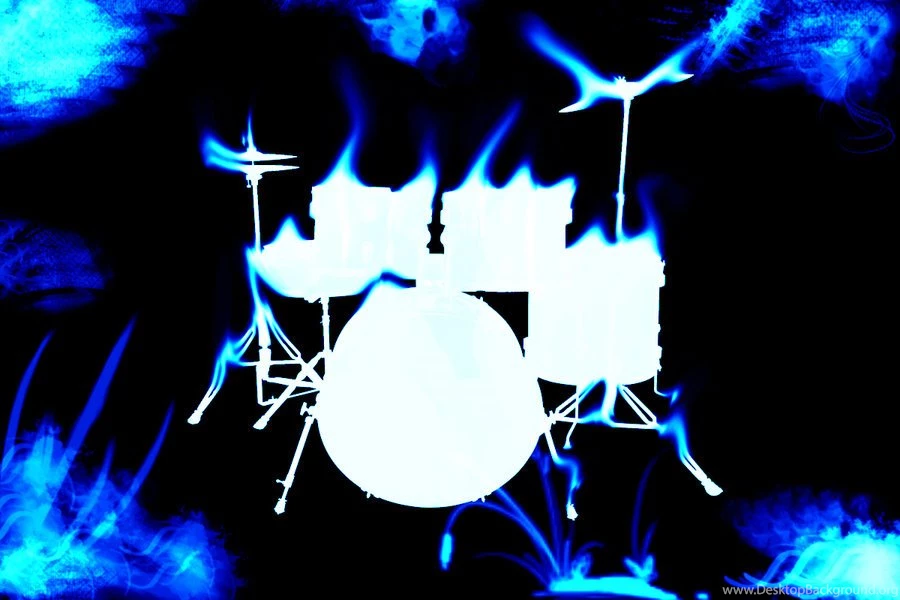 Gallery Blue Drum Set Wallpapers