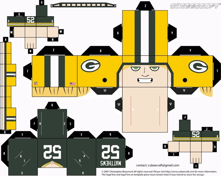 DeviantArt: More Like Clay Matthews Packers Cubee By Etchings13