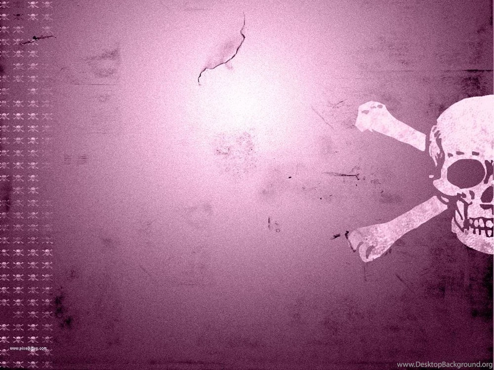 Black And Pink Skull Wallpapers Wbp06