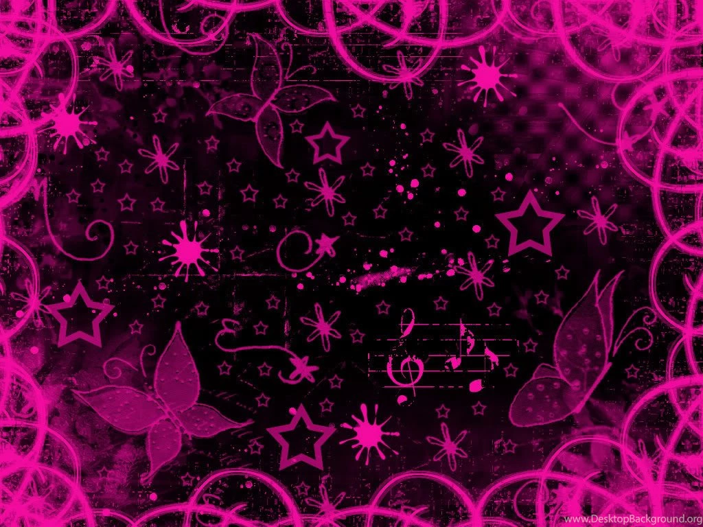 Black And Pink Skull Wallpapers Wbp04