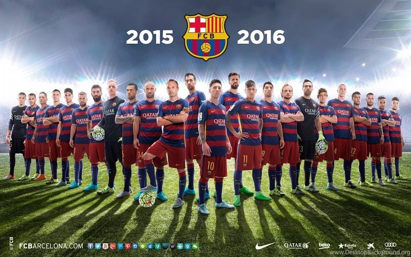 FC Barcelona Squad 2015 16 Football Team Wallpapers Free Desktop ...