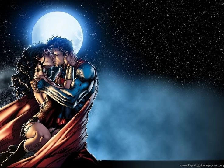 Wallpapers Of The Superman Wonder Woman Kiss By DC Artist Tony ...