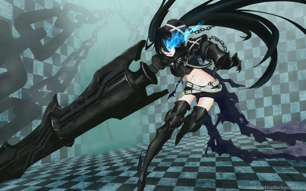Black Rock Shooter Game Characters Wallpaper.