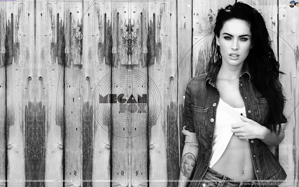 Megan Fox Sweet Black And White Hd Wallpapers