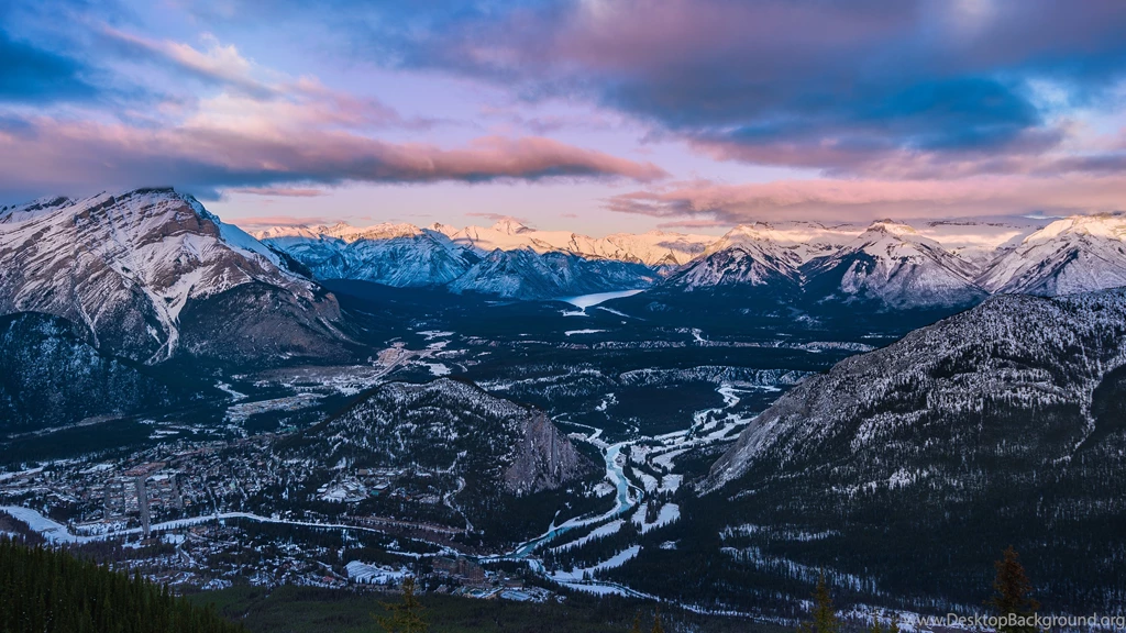 Bow Valley Sulphur Mountain 4K Ultra HD Desktop Wallpapers