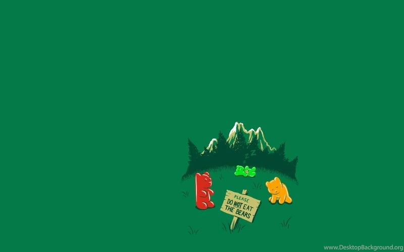 Minimalistic Funny Gummy Bears – Animals Bears HD Desktop Wallpapers