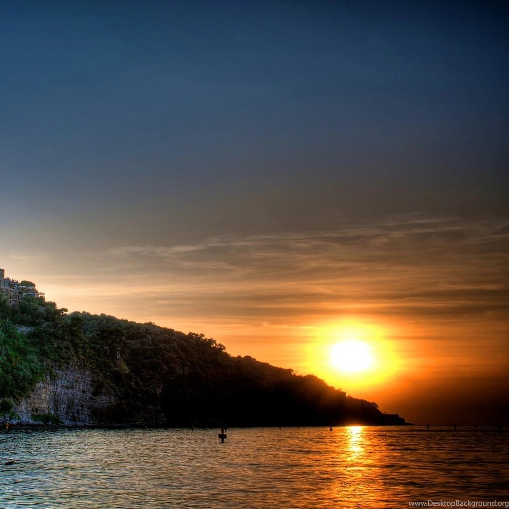 Amazing Lake Sunset iPad Wallpapers Download