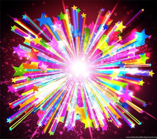 Fireworks Rainbow Design Vector 02 Vector Backgrounds Free Download
