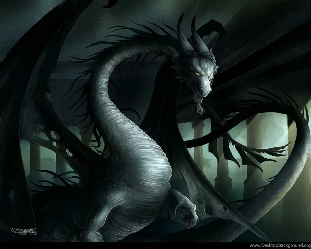 Black Dragon With Yellow Eyes Wallpapers From Dragons Wallpapers