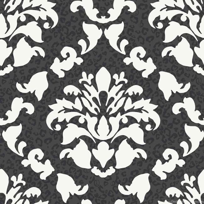 White Blue Damask Skins PW3936 Wallpapers   Interior Home Decor