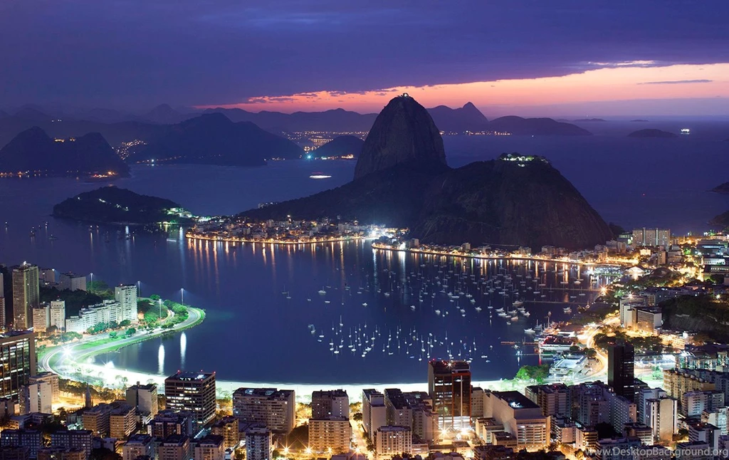 Brazil City At Night   Wallpaper.