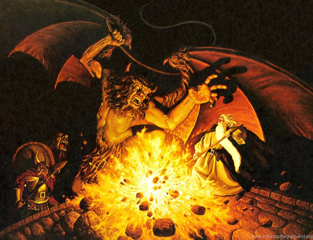 Gandalf Faces The Balrog Of Moria   Fantasy Lord Of The Rings ...