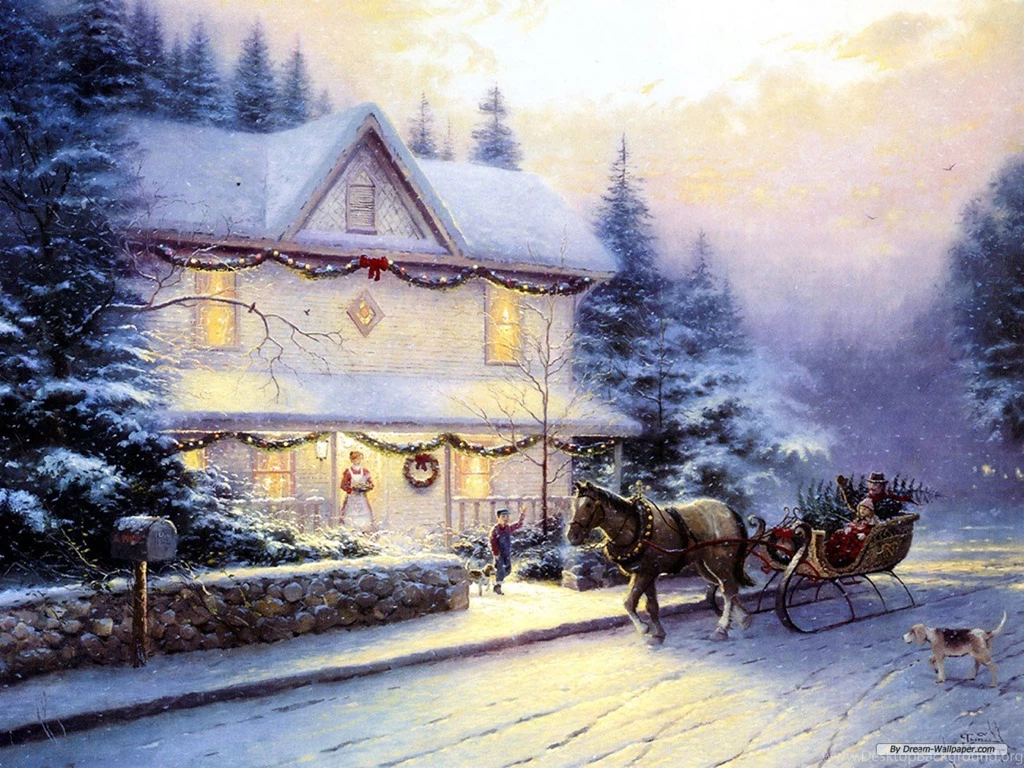 Free Holiday Wallpapers Christmas Eve Painting Wallpapers 1920x1440 ...