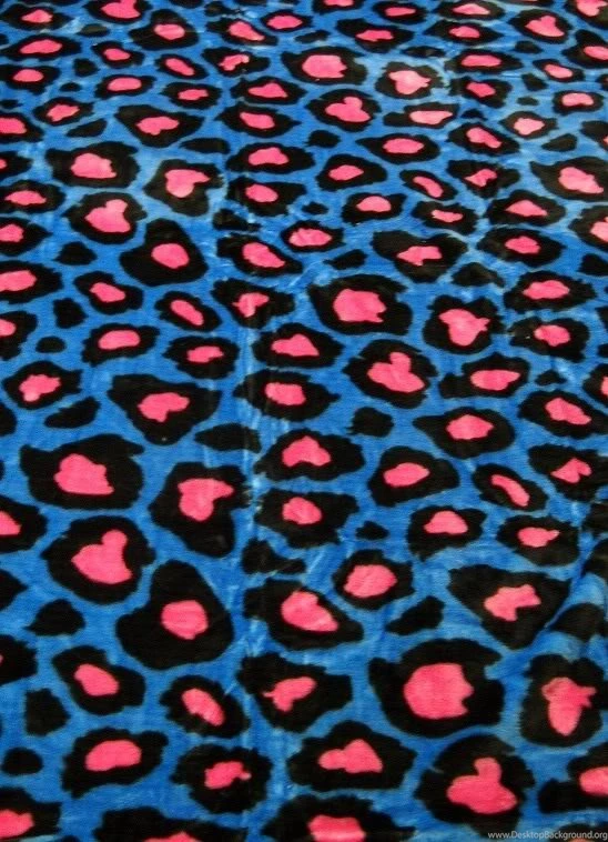 Blue And Pink Leopard Print Wallpapers