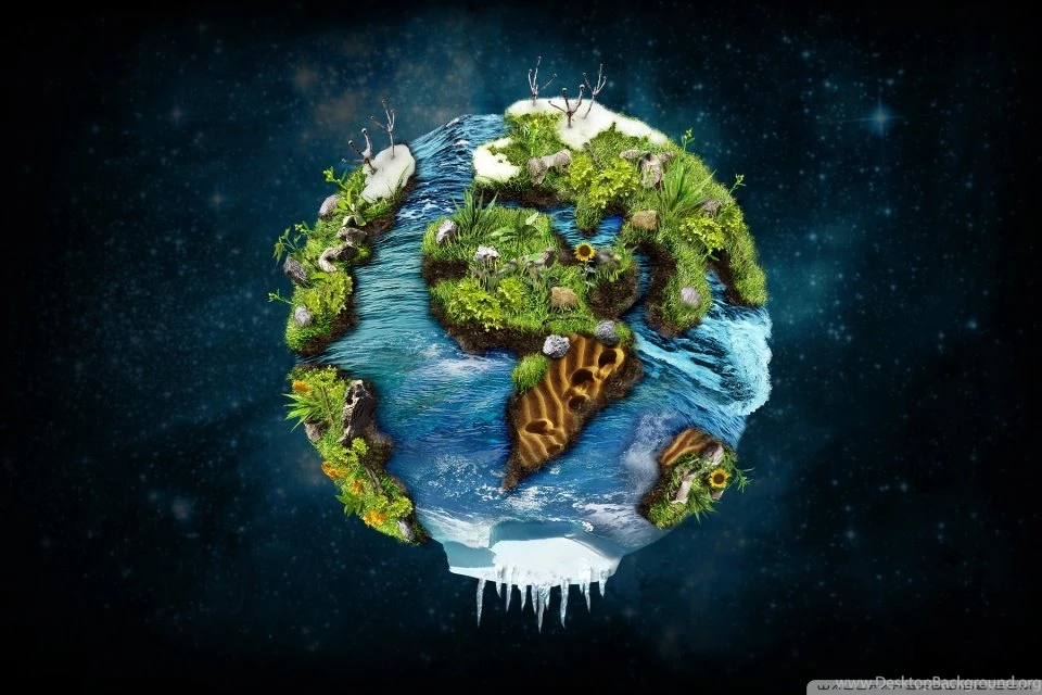 Earth Different Perspective HD Desktop Wallpapers : High Definition ...