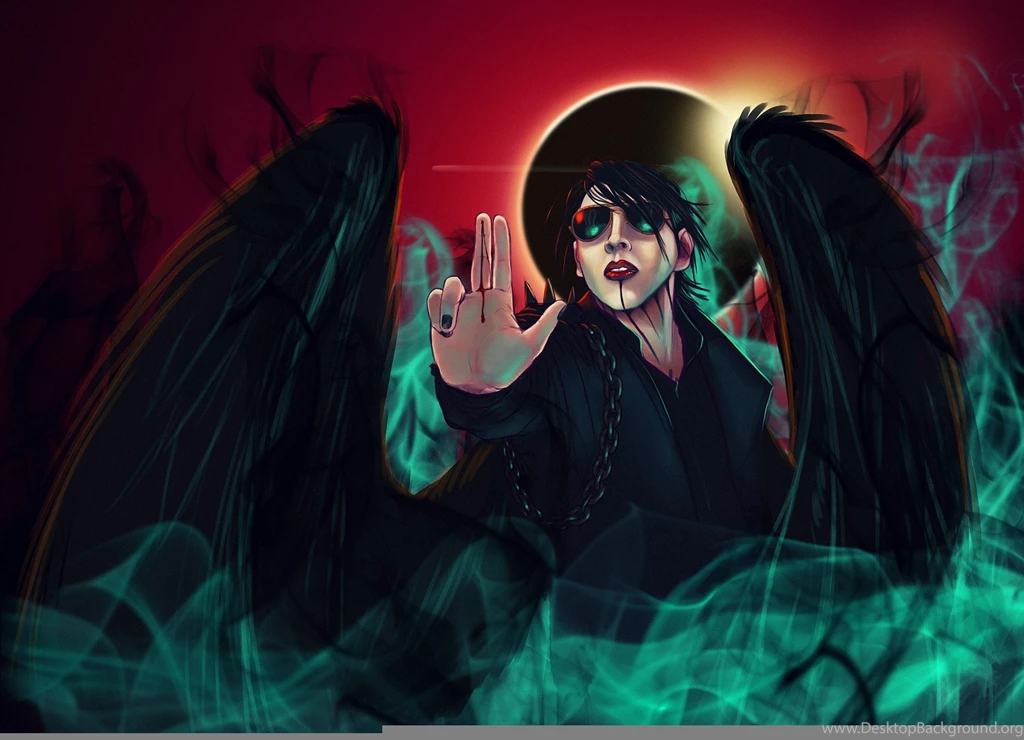 Download Wallpapers Marilyn Manson, Brian Hugh Warner, Art, Hand ...