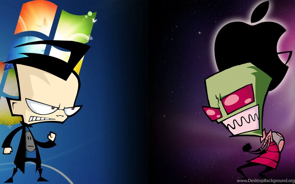 Invader Zim Windows Vs Mac OS Wallpapers By MADARATUTORIALES On ...