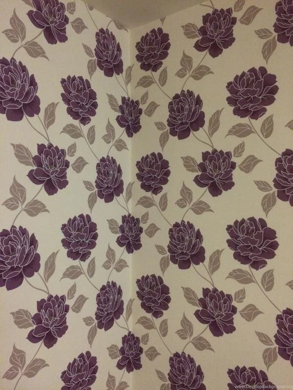 Ella Floral Plum Wallpapers