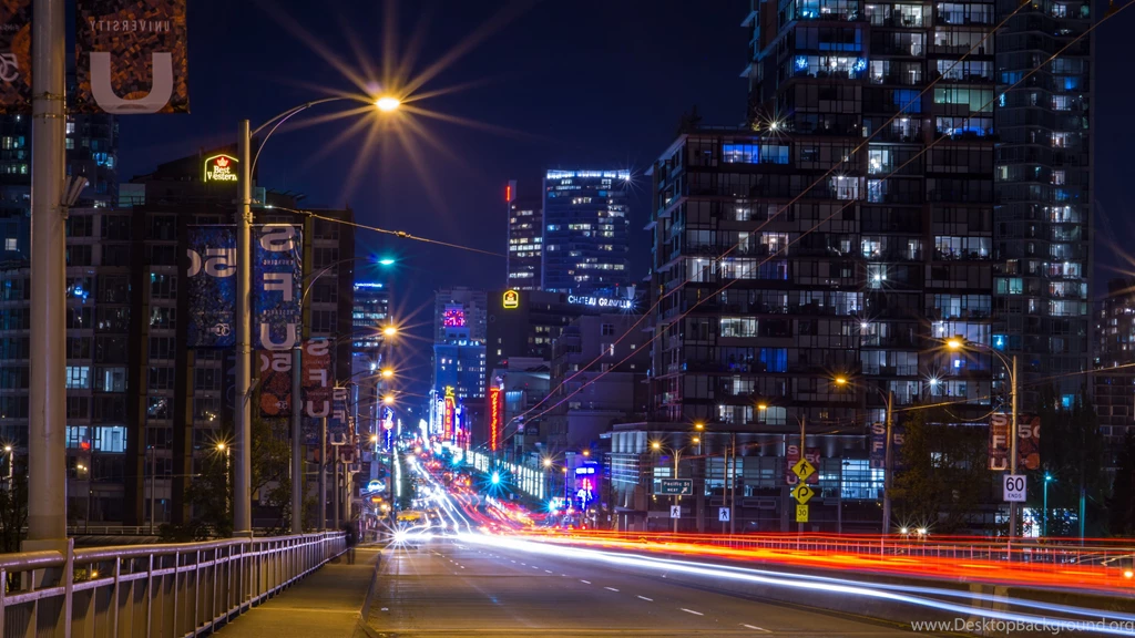 Night Lights In Vancouver HD Wallpapers. 4K Wallpapers