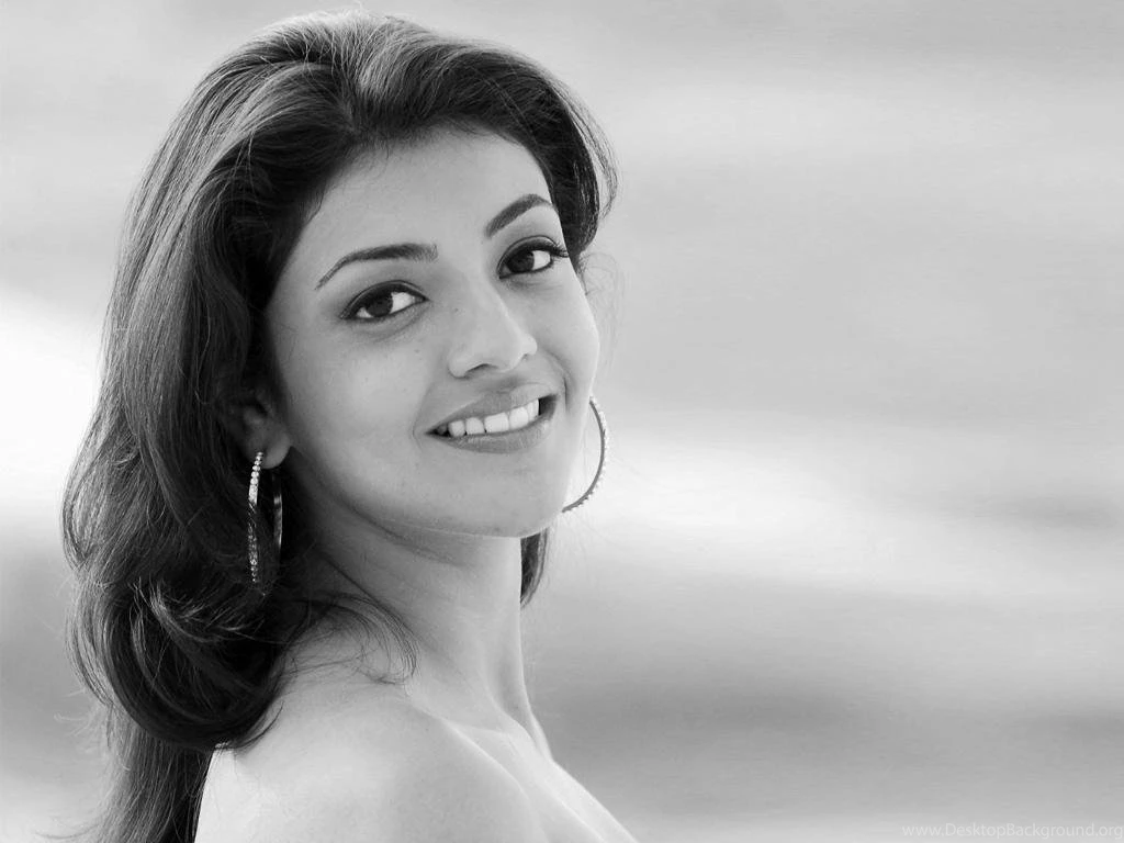 Celebrities Indian Actress Black And White Kajal In Telugu Movie ...