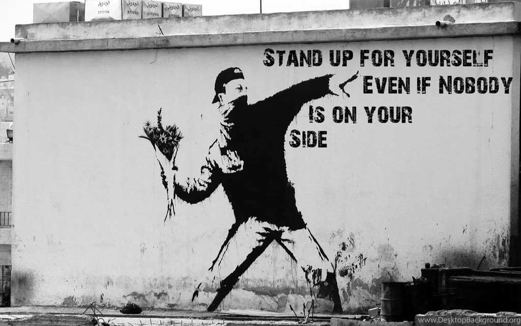Paper Dump: Banksy Anarchist Wallpapers