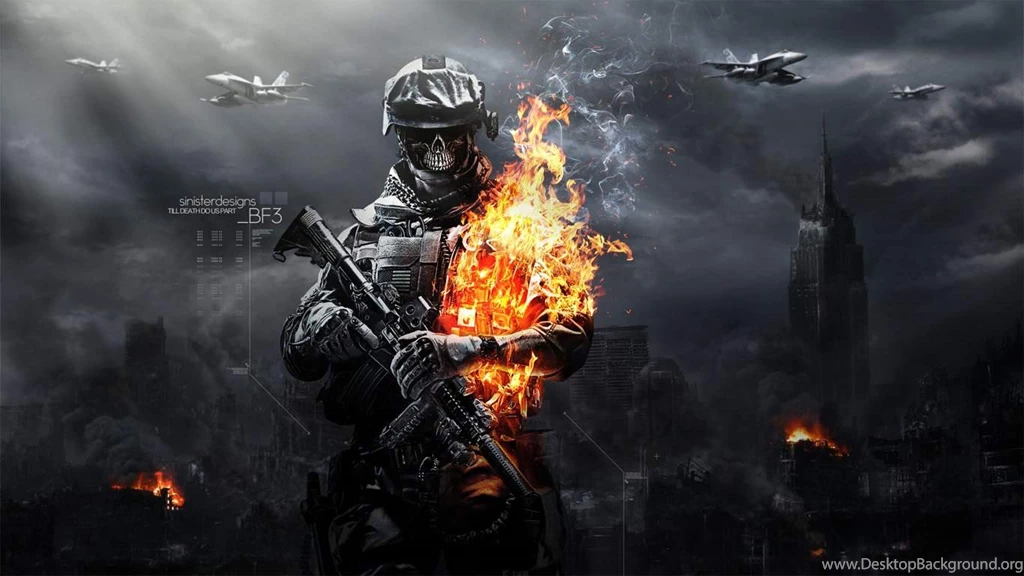 Wallpapers Soldier In A Forest Skull Battlefield Hd Hot 1366x768 ...