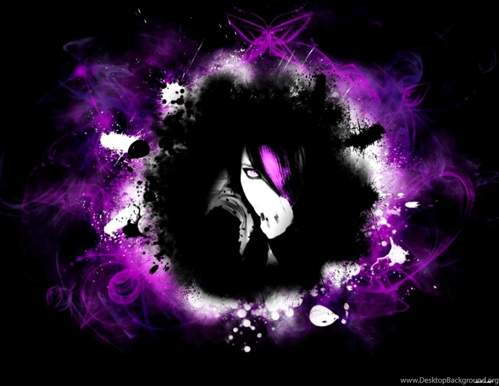 Emo Girl Purple Backgrounds
