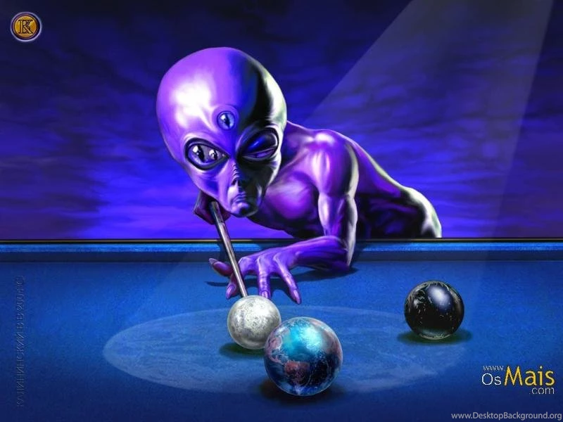 OsMais.com Papel De Parede ET Jogando Sinuca De Planetas Papel ...