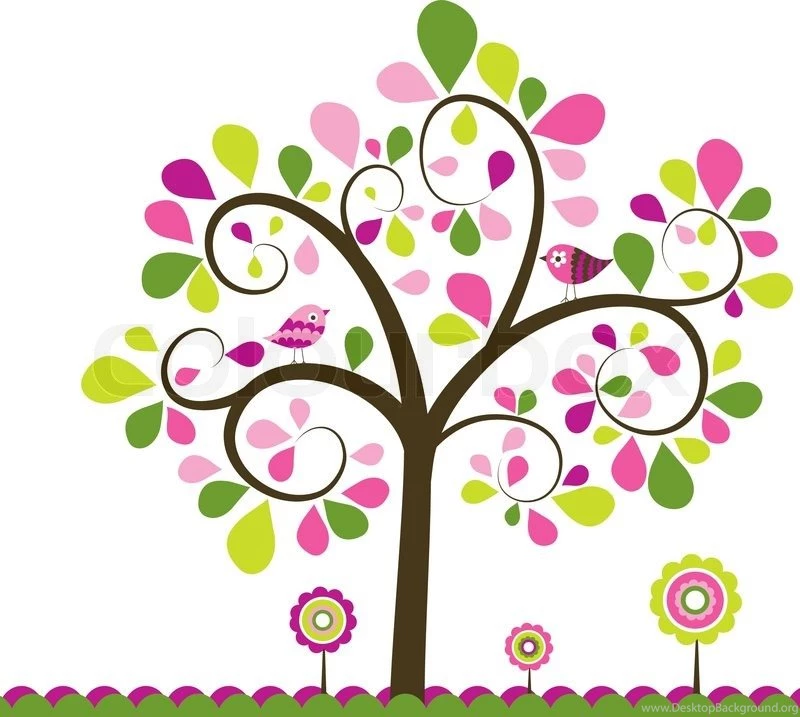 Valentines Tree Background, Vector Stock Vector