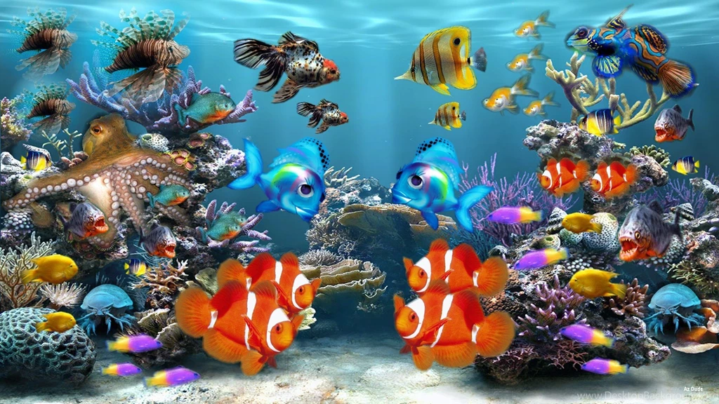 Fonds D'écran Aquarium PC Et Tablettes (ipad, Etc). Fish Tank 3d ...