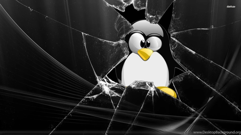 Tux Through Broken Window, Linux, 1920x1080 HD Wallpapers And FREE ...