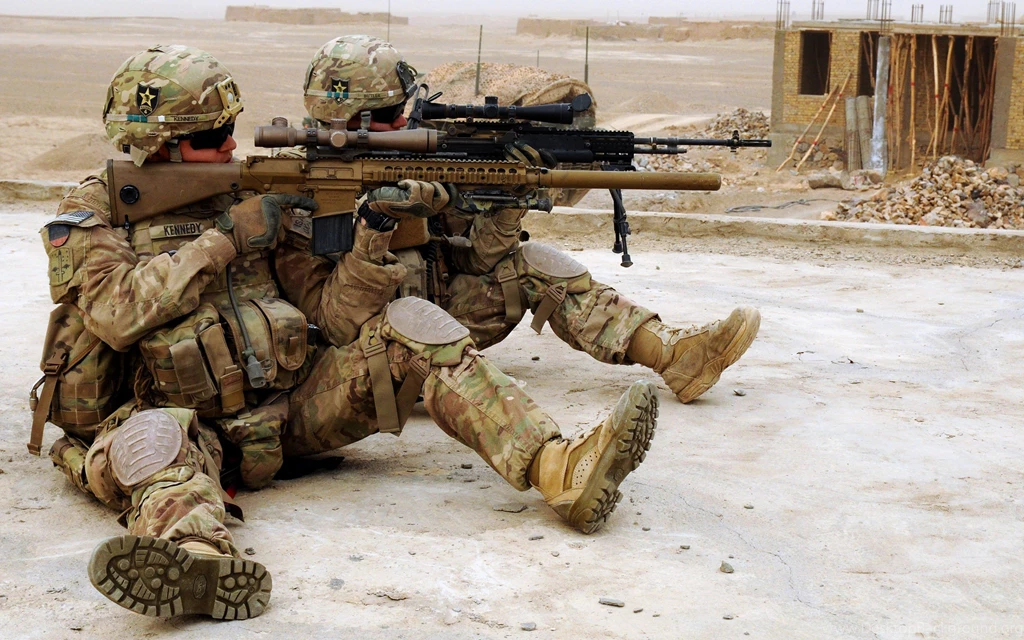 Soldiers, Army, Weapons, Sniper, Suppressor, SR 25, M14 :: Wallpapers