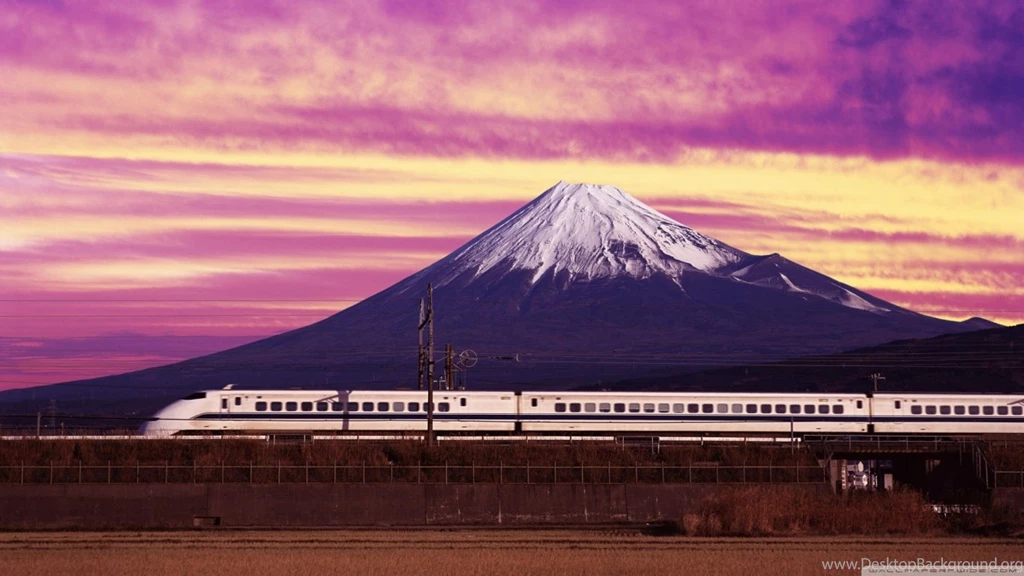 Shinkansen Bullet Train And Mount Fuji Japan HD Desktop Wallpapers ...