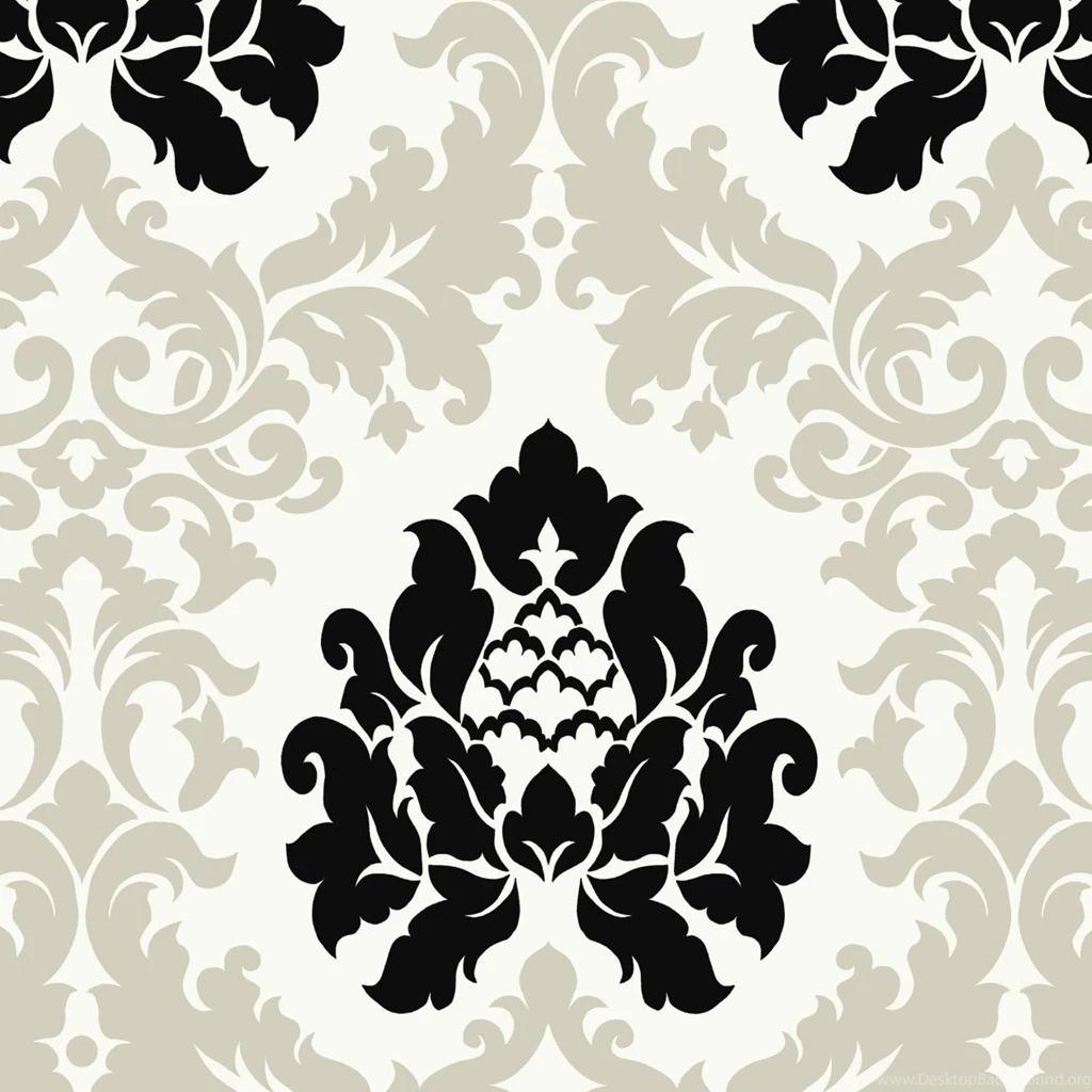 Black White Damask Wallpapers Mural 2016 White Brick Wallpapers