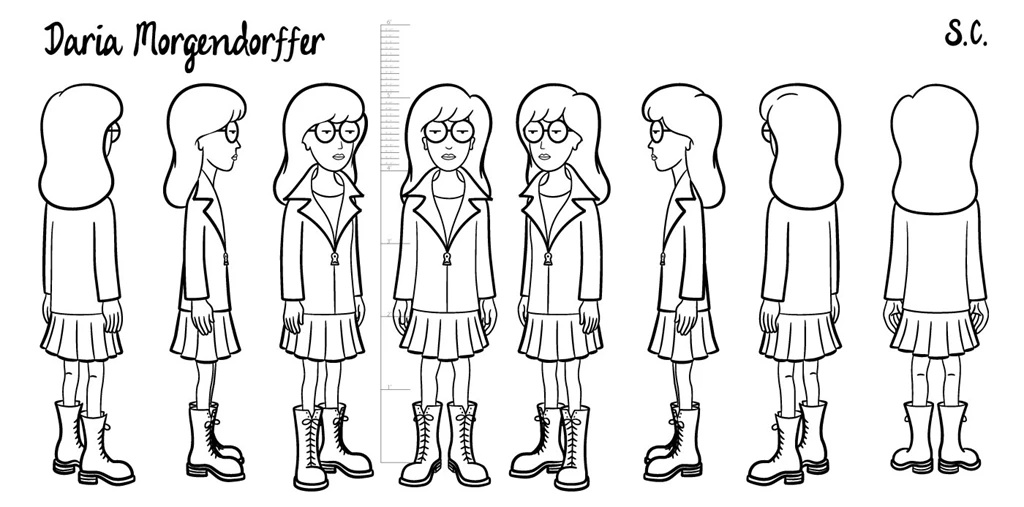 Sc's Daria Model Sheet Coloured By Otfs On DeviantArt