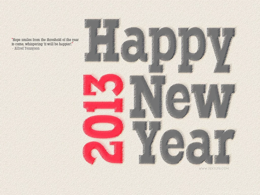 Simple New Year Typographic Wallpapers