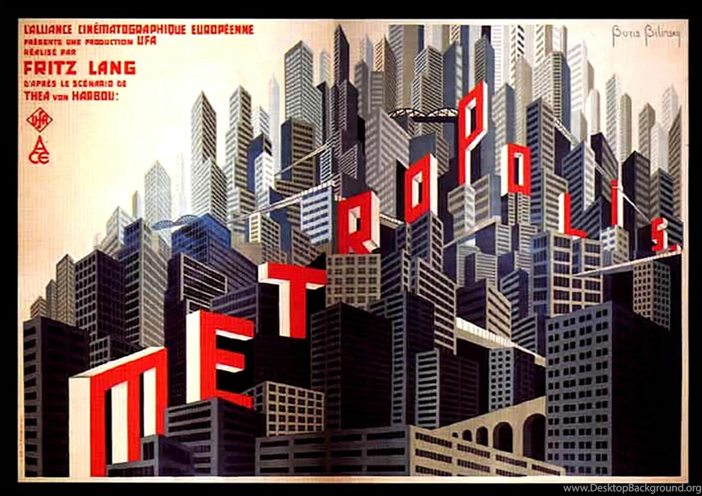 METROPOLIS Landscape Vintage Sci Fi Movie Posters Wallpapers Image