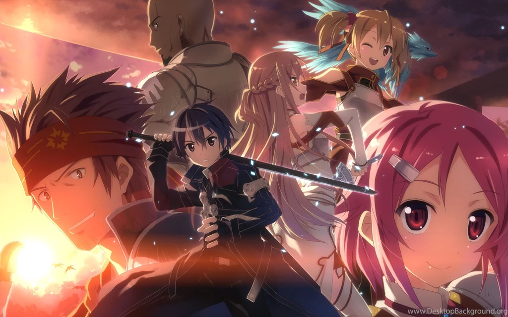 HD SAO Sword Art Online Kirito And Asuna Desktop Wallpapers Full ...