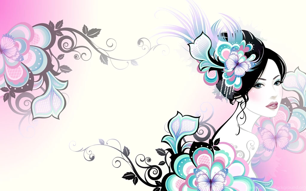 Vector Flower Woman Hd Wallpapers